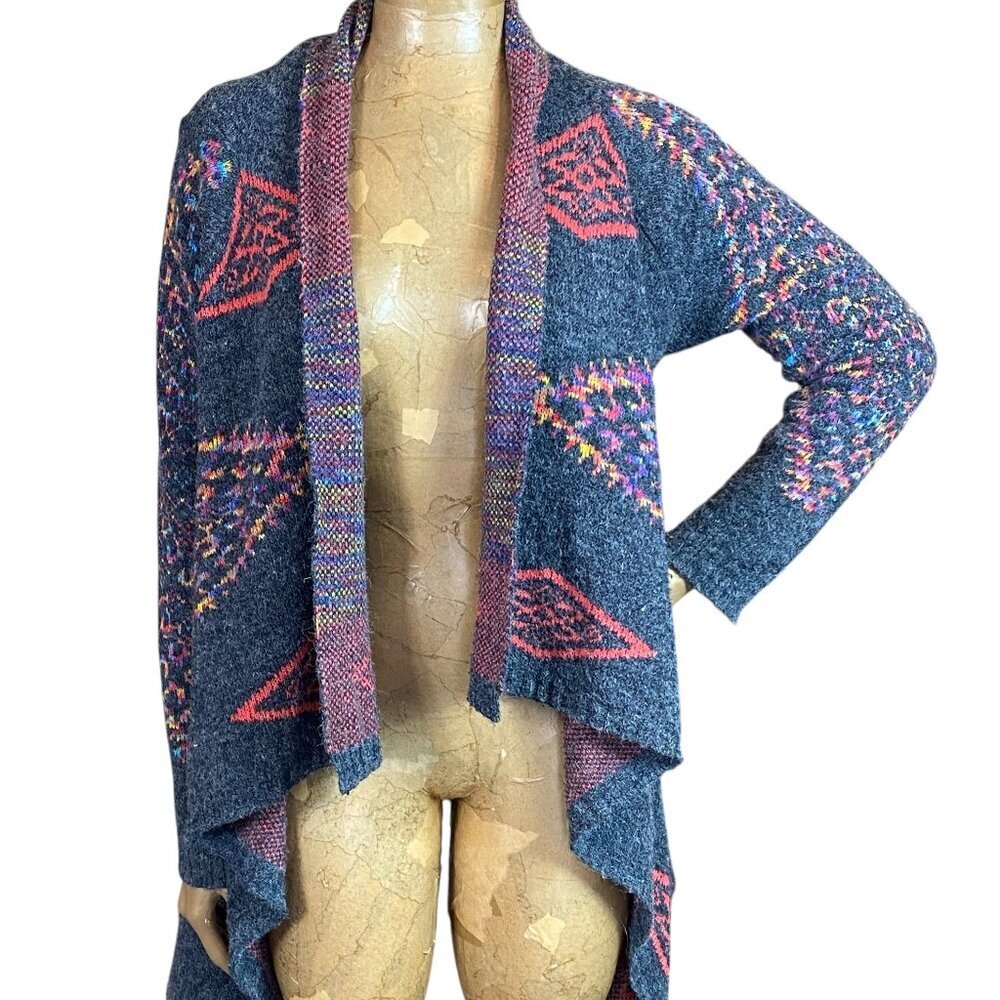 Dreamers Aztec Waterfall Cardigan Sz L #292R